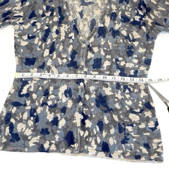 Vintage Carole Little Lambs Wool Cardigan Sweater Women's S Blue Gray Retro Y2K - Picture 7 of 11